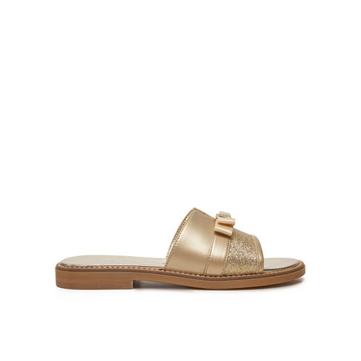 Klapki Tommy Hilfiger Sandal T4A2-33942-0572 S Złoty ze sklepu eobuwie.pl w kategorii Klapki dziecięce - zdjęcie 182100954
