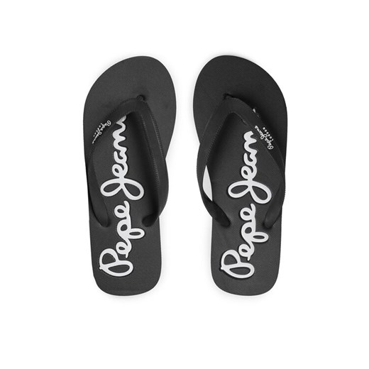 Japonki Pepe Jeans Bay Beach Basic M PMS70128 Czarny ze sklepu eobuwie.pl w kategorii Klapki męskie - zdjęcie 182101071