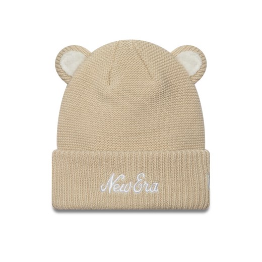 Czapka New Era Teddy Bear Ears Cuff Knit Beanie 60580874 Beżowy ze sklepu eobuwie.pl w kategorii Czapki dziecięce - zdjęcie 182101451