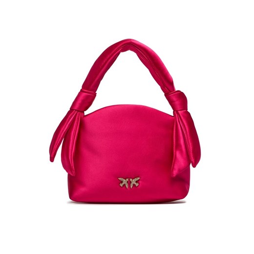 Torebka Pinko Knots Mini Pouch Satin PE 24 PLTT 102770 A1KA Różowy ze sklepu eobuwie.pl w kategorii Listonoszki - zdjęcie 182101741