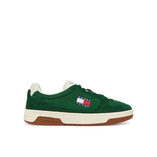 Sneakersy Tommy Jeans Tjm Cupsole Suede EM0EM01568 Zielony ze sklepu eobuwie.pl w kategorii Buty sportowe męskie - zdjęcie 182101933