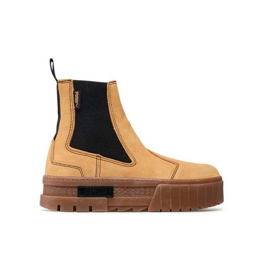 Sztyblety Puma Mayze Chelsea Suede Wn's 382829 04 Żółty ze sklepu eobuwie.pl w kategorii Botki - zdjęcie 182101971