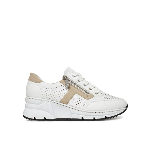 Sneakersy Rieker N6304-80 Biały ze sklepu eobuwie.pl w kategorii Buty sportowe damskie - zdjęcie 182102043