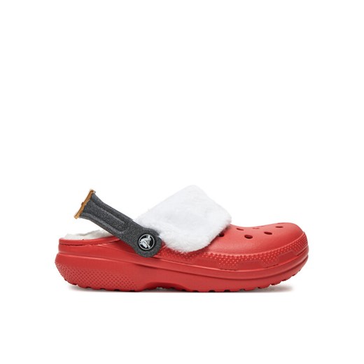 Klapki Crocs Classic Lined Santa Clog 210933 Czerwony ze sklepu eobuwie.pl w kategorii Klapki damskie - zdjęcie 182102413
