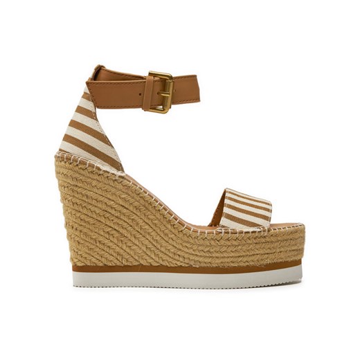 Espadryle See By Chloé SB26152E Brązowy ze sklepu eobuwie.pl w kategorii Sandały damskie - zdjęcie 182102530