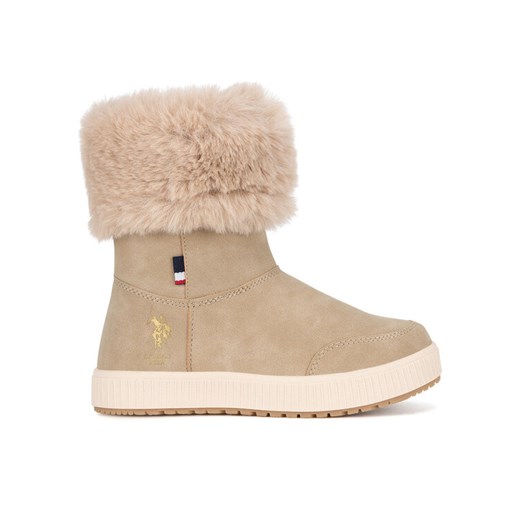 Botki U.S. Polo Assn. VICKI001K/DYF1 Beżowy ze sklepu eobuwie.pl w kategorii Buty zimowe dziecięce - zdjęcie 182102574