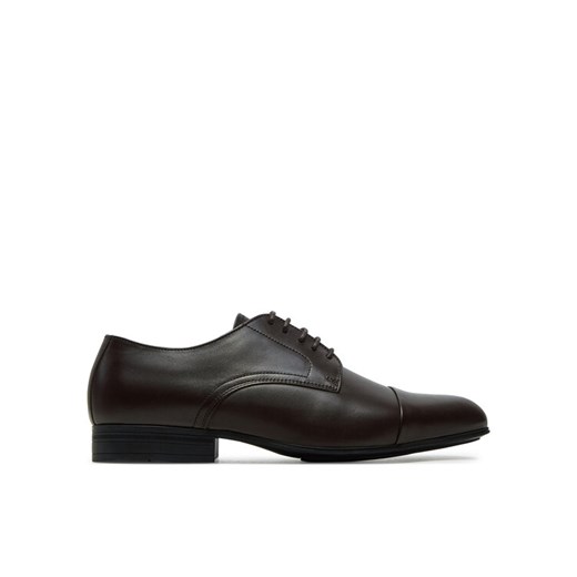 Półbuty Calvin Klein HM0HM01540 Brązowy ze sklepu eobuwie.pl w kategorii Buty eleganckie męskie - zdjęcie 182102671