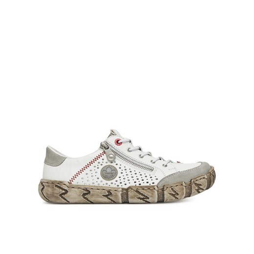 Sneakersy Rieker L0355-80 Biały ze sklepu eobuwie.pl w kategorii Buty sportowe damskie - zdjęcie 182102733