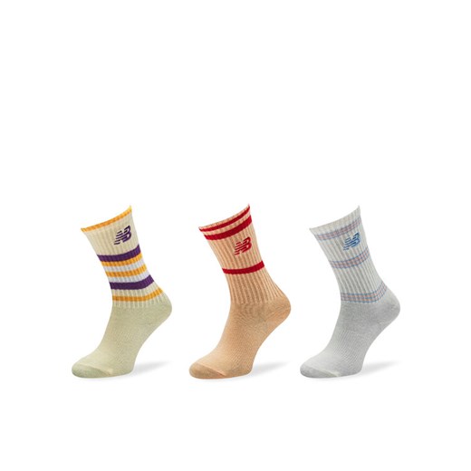Zestaw 3 par wysokich skarpet dziecięcych New Balance LAS49363 Kolorowy ze sklepu eobuwie.pl w kategorii Skarpetki dziecięce - zdjęcie 182103294