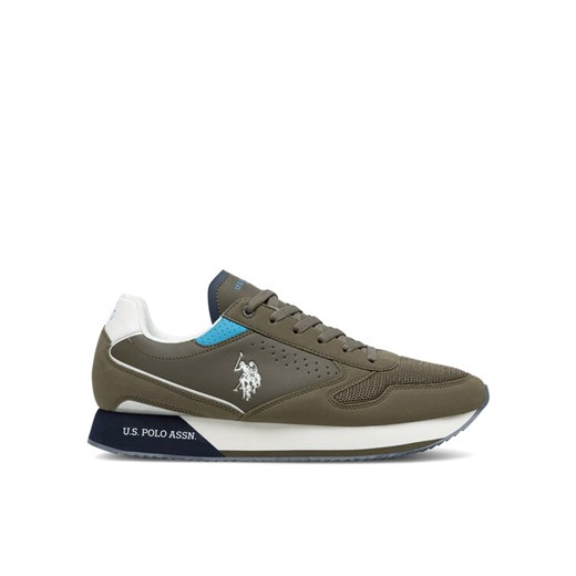 Sneakersy U.S. Polo Assn. NOBIL003G Khaki ze sklepu eobuwie.pl w kategorii Buty sportowe męskie - zdjęcie 182103513