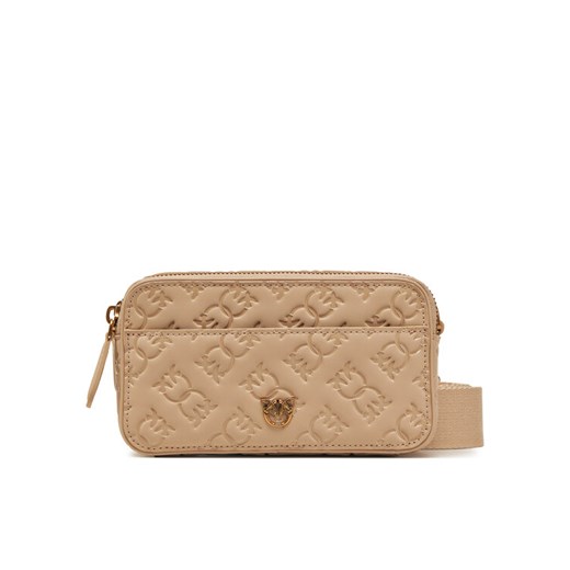 Torebka PINKO Camera Bag Mini PE 25 PLTT 104292 A1YB Beżowy ze sklepu eobuwie.pl w kategorii Listonoszki - zdjęcie 182103993