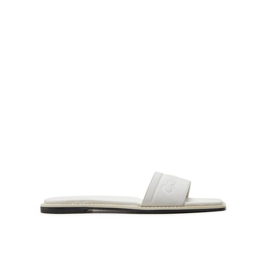 Klapki Calvin Klein Flat Slide He HW0HW01989 Biały Calvin Klein 39 eobuwie.pl
