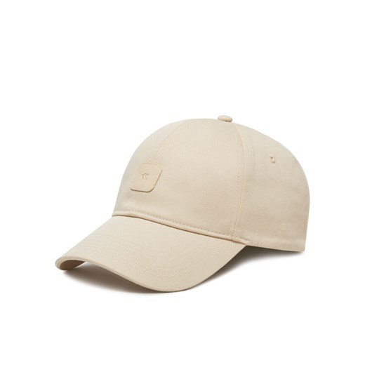 Czapka z daszkiem Calvin Klein Jeans Mono Leather Patch Twill Cap LV04K5052G Beżowy ze sklepu eobuwie.pl w kategorii Czapki z daszkiem damskie - zdjęcie 182104330