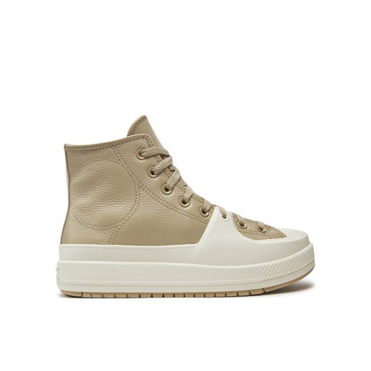 Trampki Converse Chuck Taylor All Star Construct Leather A06595C Beżowy ze sklepu eobuwie.pl w kategorii Trampki damskie - zdjęcie 182104424