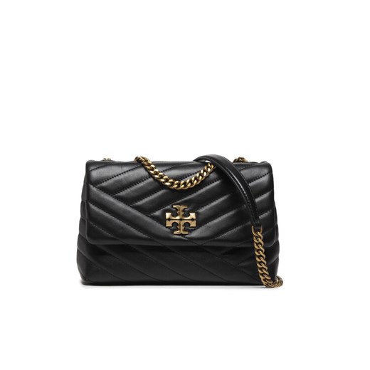 Torebka Tory Burch Kira Chevron Small Convertible 90452 Czarny ze sklepu eobuwie.pl w kategorii Kopertówki - zdjęcie 182104904