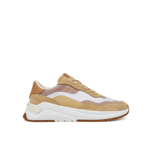 Sneakersy BOSS Skylar Runn 50541617 Beżowy ze sklepu eobuwie.pl w kategorii Buty sportowe damskie - zdjęcie 182105042