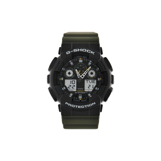 Zegarek G-Shock Two Tune Utility GA-100TU-1A3ER Khaki ze sklepu eobuwie.pl w kategorii Zegarki - zdjęcie 182105193