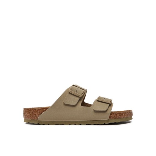 Klapki Birkenstock Arizona Birko-Flor 1027704 Khaki 45 eobuwie.pl