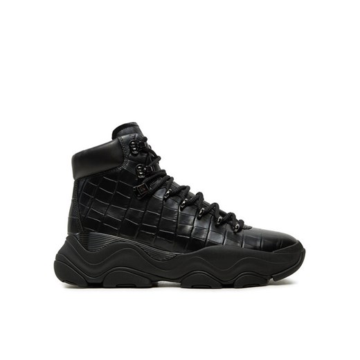 Sneakersy MICHAEL Michael Kors Atlas Crocodile Embossed 42F4ATFB6L Czarny ze sklepu eobuwie.pl w kategorii Buty sportowe męskie - zdjęcie 182105971