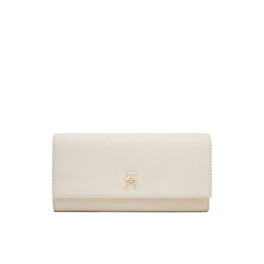 Duży Portfel Damski Tommy Hilfiger Th Legacy Flap Lrg Wallet AW0AW17267 Écru ze sklepu eobuwie.pl w kategorii Portfele damskie - zdjęcie 182106110