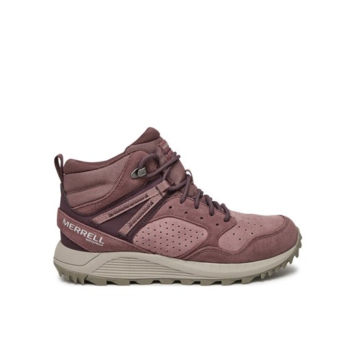 Trapery Merrell Wildwood Mid Ltr Wp J068104 Bordowy ze sklepu eobuwie.pl w kategorii Botki - zdjęcie 182106342