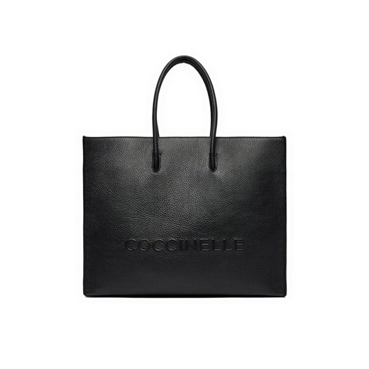 Torebka Coccinelle QBB Coccinllemyrtha Maxi Log E1 QBB 18 01 01 Czarny ze sklepu eobuwie.pl w kategorii Torby Shopper bag - zdjęcie 182106391