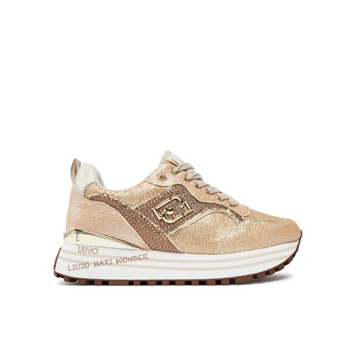 Sneakersy Liu Jo Maxi Wonder 73 BF4007 PX520 Złoty ze sklepu eobuwie.pl w kategorii Buty sportowe damskie - zdjęcie 182106461