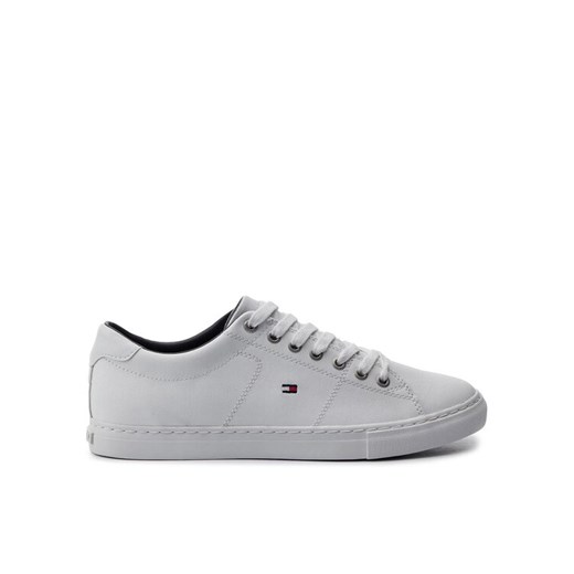 Sneakersy Tommy Hilfiger Essential Leather Sneaker FM0FM02157 Biały ze sklepu eobuwie.pl w kategorii Trampki męskie - zdjęcie 182106593