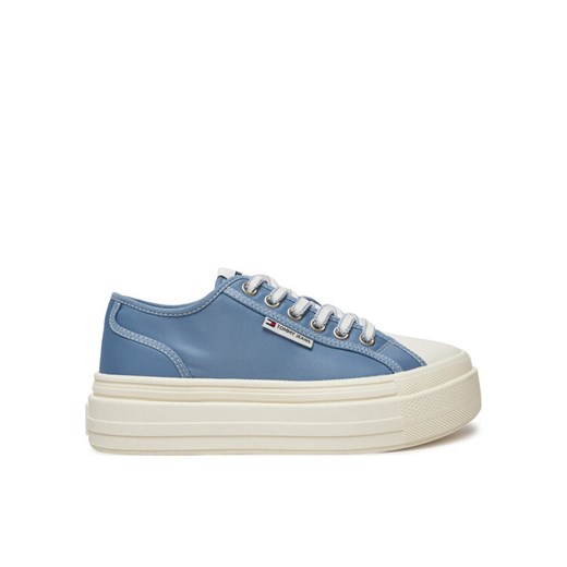 Trampki Tommy Jeans Foxing EN0EN02713 Niebieski ze sklepu eobuwie.pl w kategorii Trampki damskie - zdjęcie 182106673