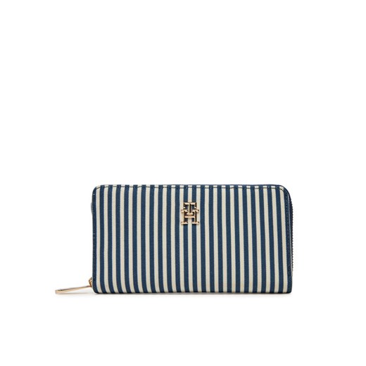 Duży Portfel Damski Tommy Hilfiger Poppy Summer Lrg Za AW0AW17269 Niebieski ze sklepu eobuwie.pl w kategorii Portfele damskie - zdjęcie 182106714