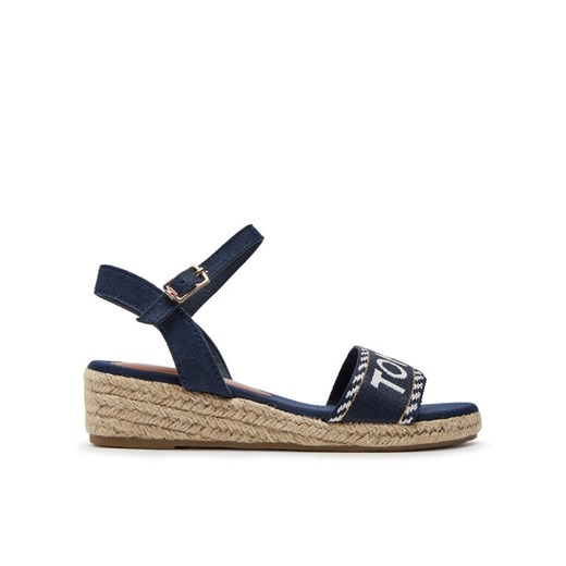 Espadryle Tommy Hilfiger Rope Wedge Sandal T3A7-33287-0890 M Granatowy ze sklepu eobuwie.pl w kategorii Sandały dziecięce - zdjęcie 182106814
