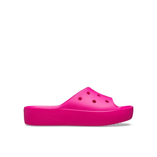 Klapki Crocs Classic Platform Slide 208180 Różowy ze sklepu eobuwie.pl w kategorii Klapki damskie - zdjęcie 182106862
