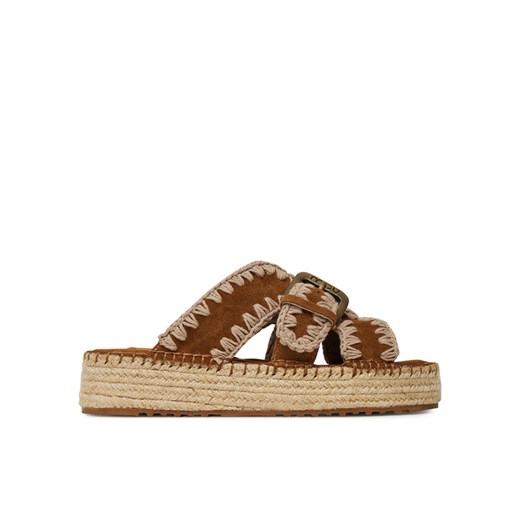 Espadryle Mou Jute sandal MU.SW641003A Brązowy ze sklepu eobuwie.pl w kategorii Espadryle damskie - zdjęcie 182107041