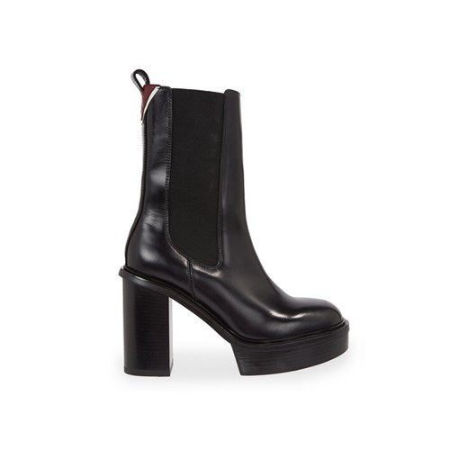 Botki Tommy Hilfiger Elevated Plateau Chelsea Bootie FW0FW07542 Czarny ze sklepu eobuwie.pl w kategorii Botki - zdjęcie 182107220