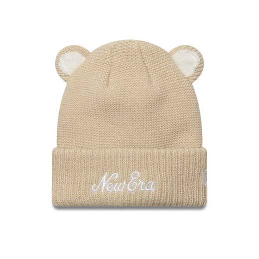Czapka New Era Teddy Bear Ears Cuff Knit Beanie 60580793 Beżowy ze sklepu eobuwie.pl w kategorii Czapki dziecięce - zdjęcie 182107272