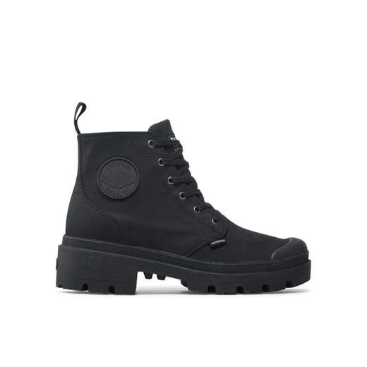 Trapery Palladium Pallabase Twill 96907-008-M Czarny ze sklepu eobuwie.pl w kategorii Workery damskie - zdjęcie 182107504
