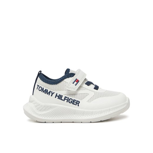 Sneakersy Tommy Hilfiger Low Cut Lace-Up/Velcro Sneaker T1B9-33868-1756 M Biały ze sklepu eobuwie.pl w kategorii Buty sportowe dziecięce - zdjęcie 182107782