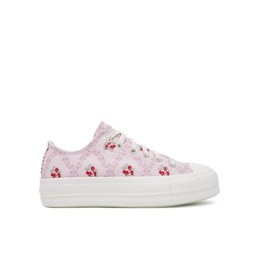 Trampki Converse Chuck Taylor All Star Lift Platform Rose Cross Stitch A13660C Różowy ze sklepu eobuwie.pl w kategorii Trampki damskie - zdjęcie 182108354