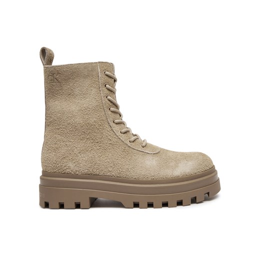 Trapery Calvin Klein Jeans Lugged Lace Zip Boot Oxf Hr Su YM0YM01068 Beżowy ze sklepu eobuwie.pl w kategorii Buty zimowe męskie - zdjęcie 182108911