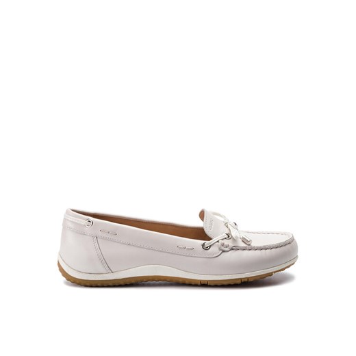 Mokasyny Geox D Vega Moc B D92DNB 043BC C1002 Biały ze sklepu eobuwie.pl w kategorii Mokasyny damskie - zdjęcie 182109111