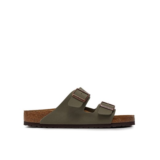 Klapki Birkenstock Arizona Birko-Flor nubuk 0151211 Szary ze sklepu eobuwie.pl w kategorii Klapki męskie - zdjęcie 182109121
