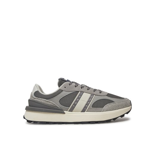 Sneakersy Tommy Jeans Technical Runner Ess EM0EM01537 Szary ze sklepu eobuwie.pl w kategorii Buty sportowe męskie - zdjęcie 182109140