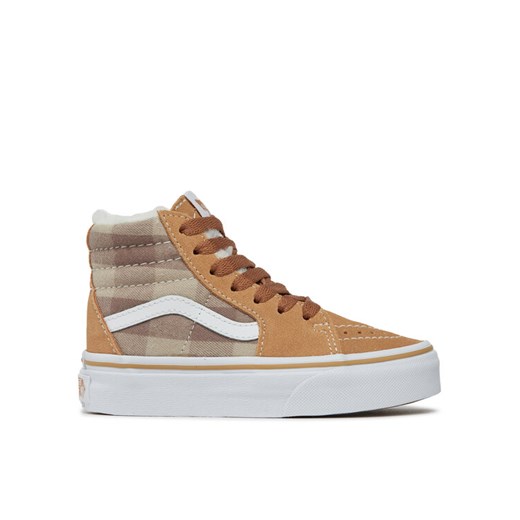 Tenisówki Vans Uy Sk8-Hi VN0A4BUWBF21 Brązowy ze sklepu eobuwie.pl w kategorii Trampki dziecięce - zdjęcie 182109300