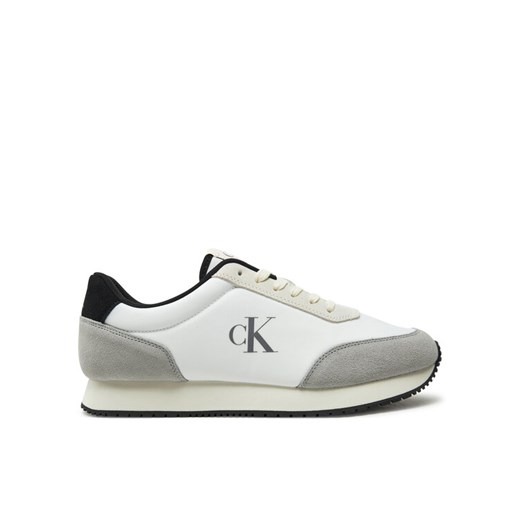 Sneakersy Calvin Klein Jeans Retro Runner Iconic Snk YM0YM01119 Biały ze sklepu eobuwie.pl w kategorii Buty sportowe męskie - zdjęcie 182109333