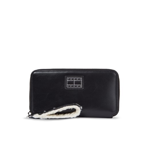 Portfel damski Tommy Jeans AW0AW15653 Czarny ze sklepu eobuwie.pl w kategorii Portfele damskie - zdjęcie 182109493