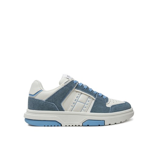 Sneakersy Tommy Jeans The Brooklyn Denim Leather EN0EN02578 Niebieski ze sklepu eobuwie.pl w kategorii Buty sportowe damskie - zdjęcie 182109510