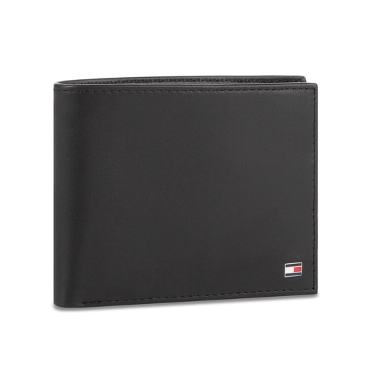 Portfel Tommy Hilfiger Eton Trifold AM0AM00657 Czarny ze sklepu eobuwie.pl w kategorii Portfele męskie - zdjęcie 182110061
