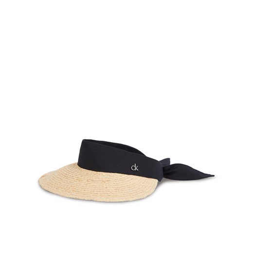 Daszek Calvin Klein Ck Linen Headband Straw Visor K60K612916 Beżowy ze sklepu eobuwie.pl w kategorii Czapki z daszkiem damskie - zdjęcie 182110134