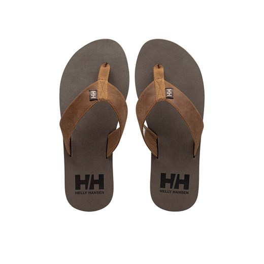 Japonki Helly Hansen Seasand 2 Leather Sandals 11955 Brązowy ze sklepu eobuwie.pl w kategorii Klapki męskie - zdjęcie 182110174