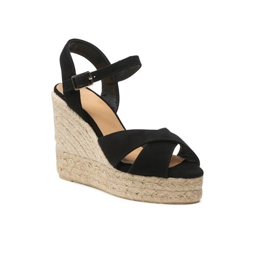 Espadryle Castañer Blaudell/8ed/007 021746-100 Czarny ze sklepu eobuwie.pl w kategorii Sandały damskie - zdjęcie 182110191